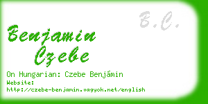 benjamin czebe business card