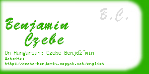 benjamin czebe business card